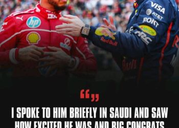 Lewis Hamilton congratulates Max Verstappen on becoming a father.